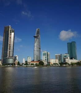 En bild på Saigon skyline