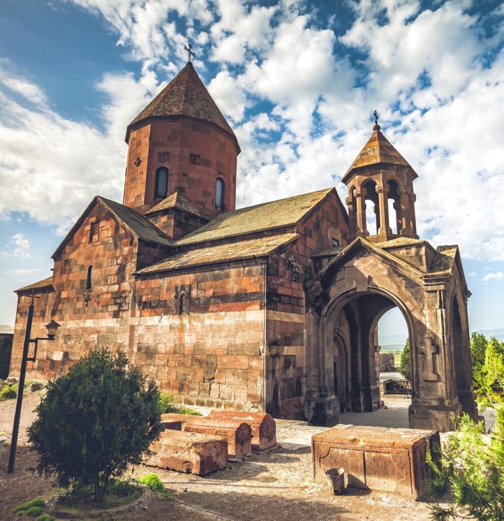 En bild på Khor Virap kloster i Armenien